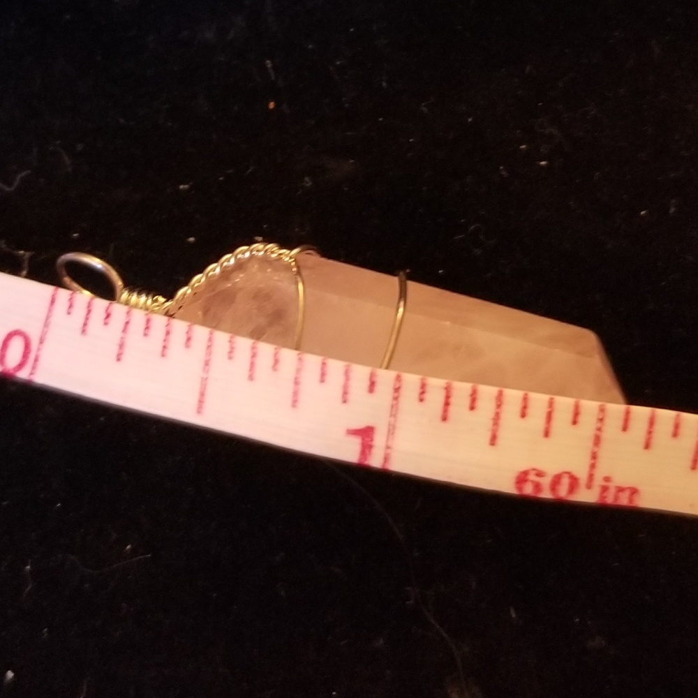 NWT Pink Quartz Sterling WireWrap Pendnt - Picture 2 of 8